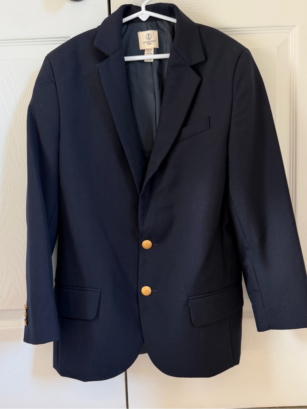 Lands' End Boys Navy Blazer with Gold Buttons size 12/13 152-158cm